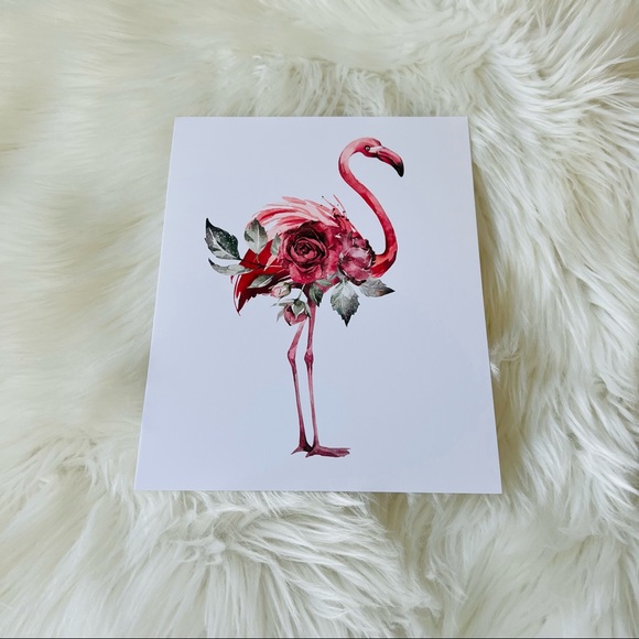 Watercolor Tropical Flamingo Wall Art Poster Print UNFRAMED - Picture 16 of 17